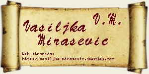 Vasiljka Mirašević vizit kartica